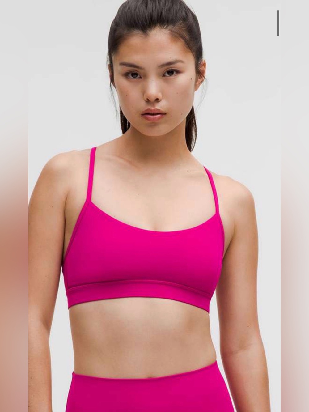 Lululemon Size 12 Flow Y Light Support A-C Cup Raspberry Sports Bra Nulu